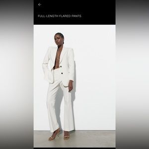 Zara white flared pants